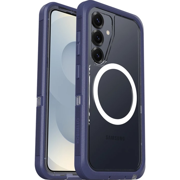 כיסוי אוטרבוקס Def XT Clear Magnets ל Galaxy S25 שקוף-סגול