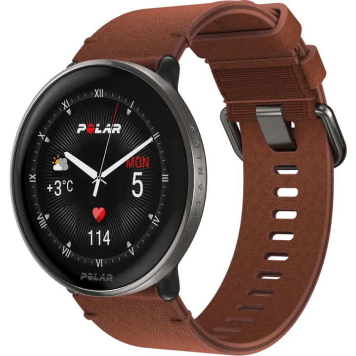 שעון כושר חכם POLAR IGNITE 3 טיטניום ברונזה עם רצועת עור