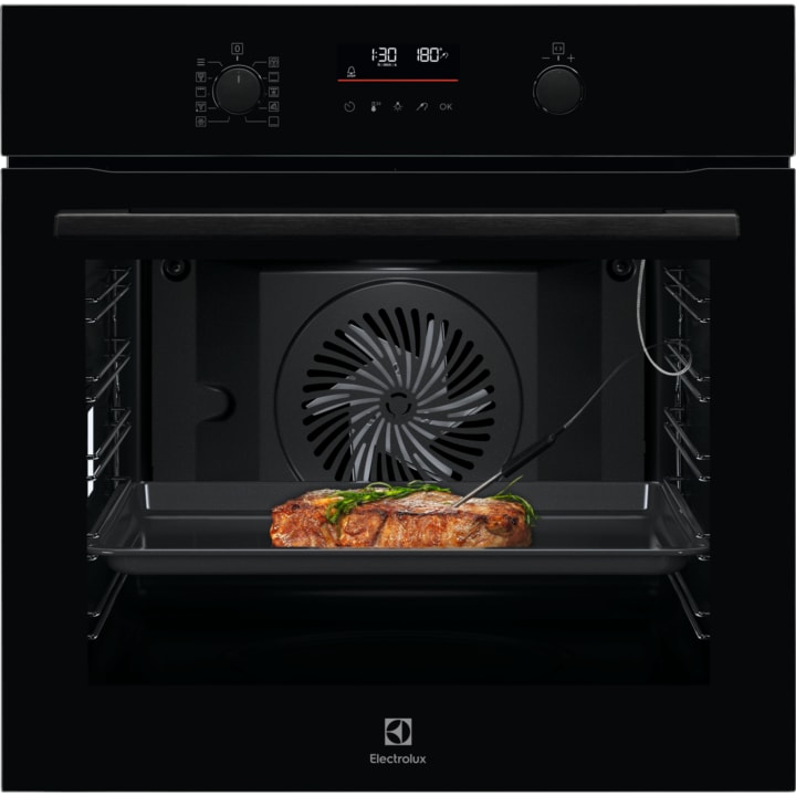 תנור בנוי פירוליטי 60 ס"מ אלקטרולוקס Electrolux SenseCook EOP7422K זכוכית שחורה