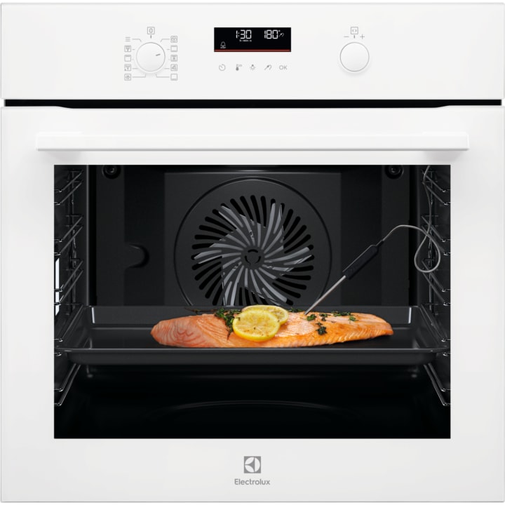 תנור בנוי פירוליטי 60 ס"מ אלקטרולוקס Electrolux SenseCook EOP7422V זכוכית לבנה