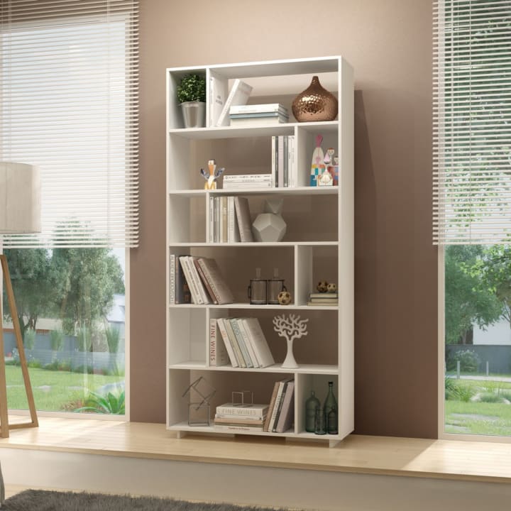 כוורת כוננית מדפים רוחב 90 ס"מ ברדקס Bradex Loft לבן
