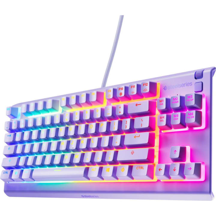מקלדת גיימינג חוטית SteelSeries TKL Apex 3 US LED לבנדר