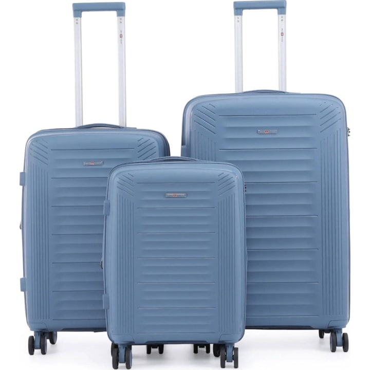 סט 3 מזוודות קשיחות 20/24/28 Swiss Voyager Spirit ג'ינס
