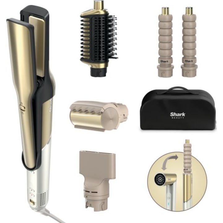 מעצב מייבש ומחליק שיער באוויר חם שארק Shark Glam HD6051SEU