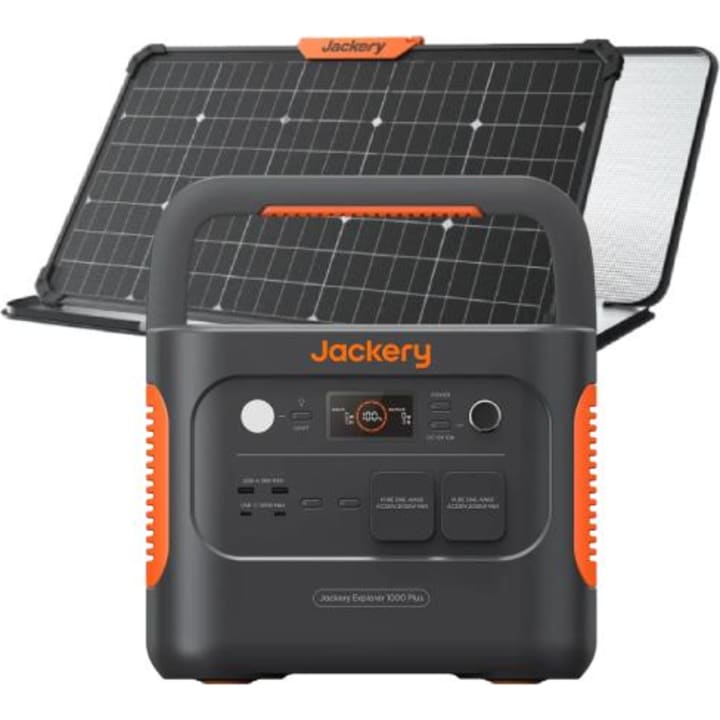 תחנת כוח ניידת Jackery Explorer 1000 Plus 2000W 1260Wh כולל פאנל סולארי דו צדדי ג'קרי Jackery Solarsaga 80W