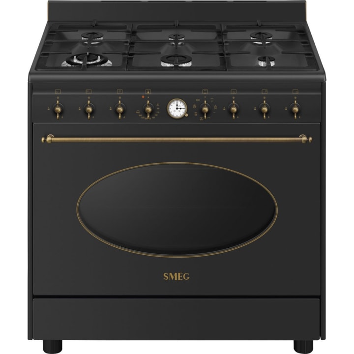 תנור משולב כיריים גז 90 ס"מ SMEG CO90GMAN2 אפור