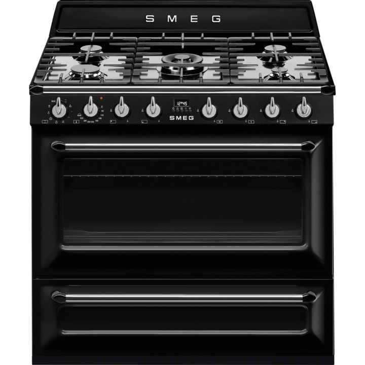 תנור משולב כיריים גז 90 ס"מ SMEG TR90BL2 שחור