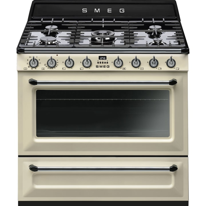 תנור משולב כיריים גז 90 ס"מ SMEG TR90P2 קרם