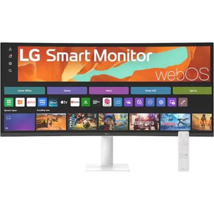 מסך מחשב 34" LG 34U601SA-W UltraWide WQHD VA לבן