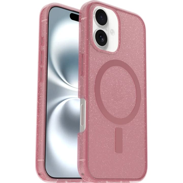 כיסוי אוטרבוקס OtterBox Symmetry Clear MagSafe ל iPhone 16 ורוד נצנצים