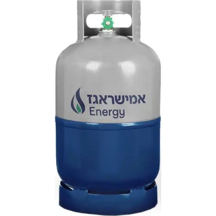 בלון/מיכל גז 5 ק”ג רב-פעמי למילוי חוזר עם ברז עליון מבית אמישראגז Amisragas