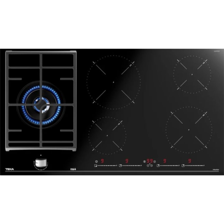 כיריים גז משולבות אינדוקציה 90 ס"מ TEKA JZC 95314 AB זכוכית