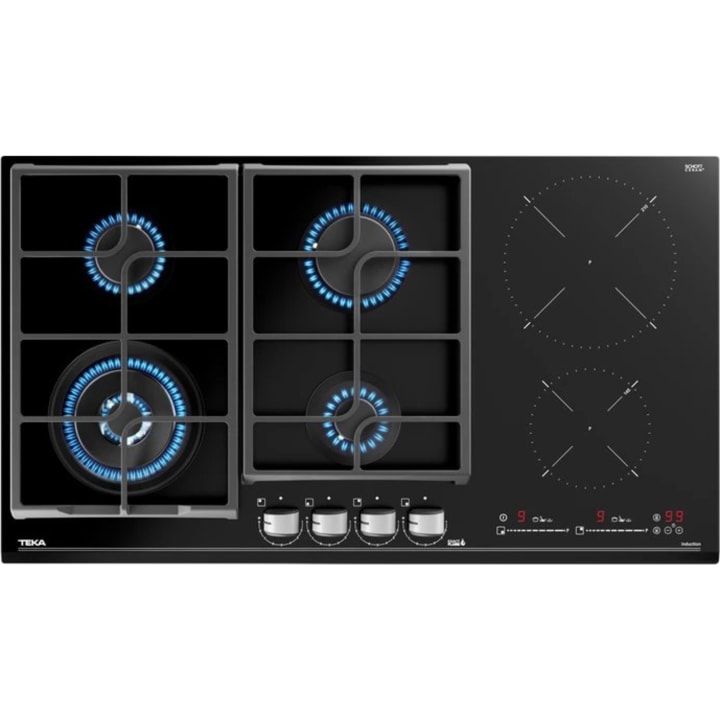כיריים גז משולבות אינדוקציה 90 ס"מ TEKA JZC 96342 BB זכוכית