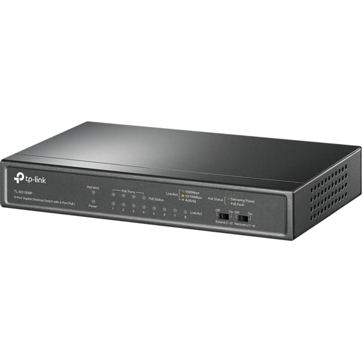 מתג 8 פורטים TP-Link TL-SG1008P 64W PoE Gigabit