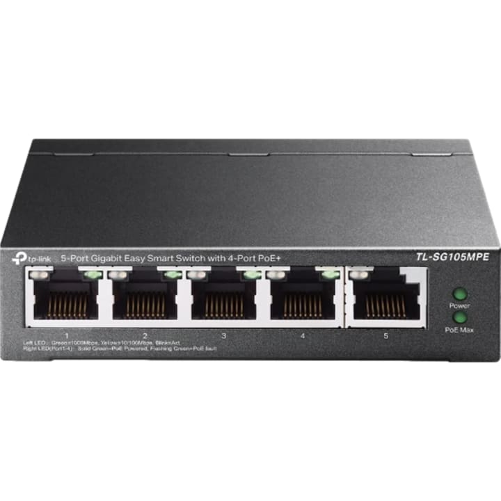 מתג 5 פורטים TP-Link TL-SG105MPE 120W PoE Gigabit
