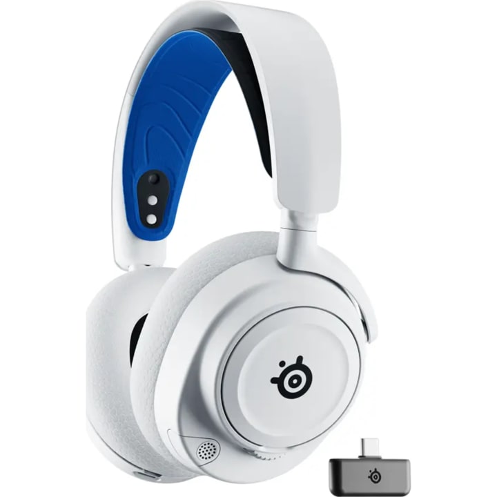 אוזניות גיימינג אלחוטיות STEELSERIES NOVA 7P ל PlayStation לבן