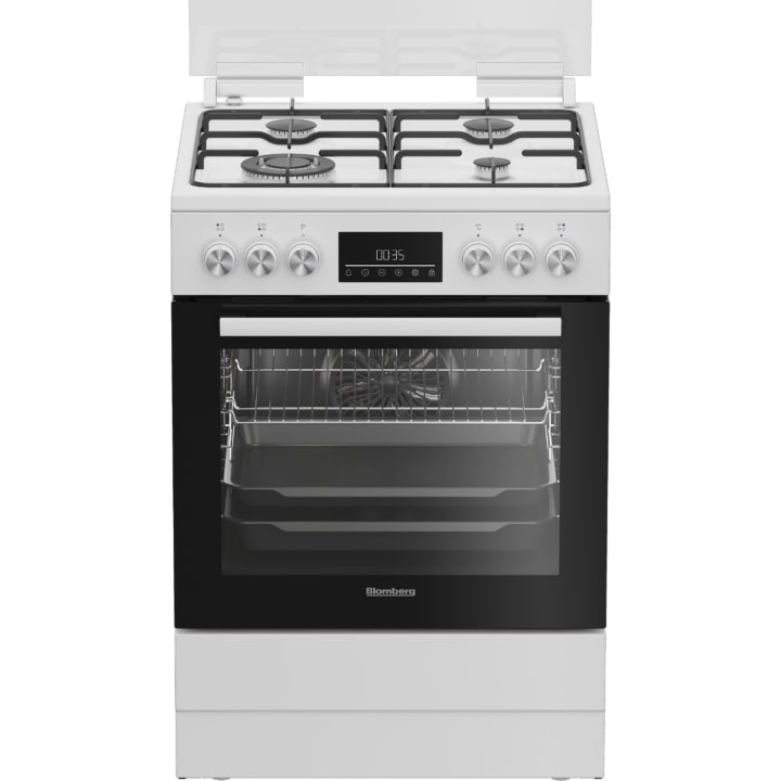 תנור משולב כיריים 60 ס"מ בלומברג Blomberg HGN8335W לבן