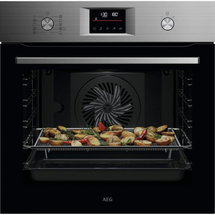 תנור בנוי פירוליטי 60 ס"מ AEG OS6PB50AM כסוף