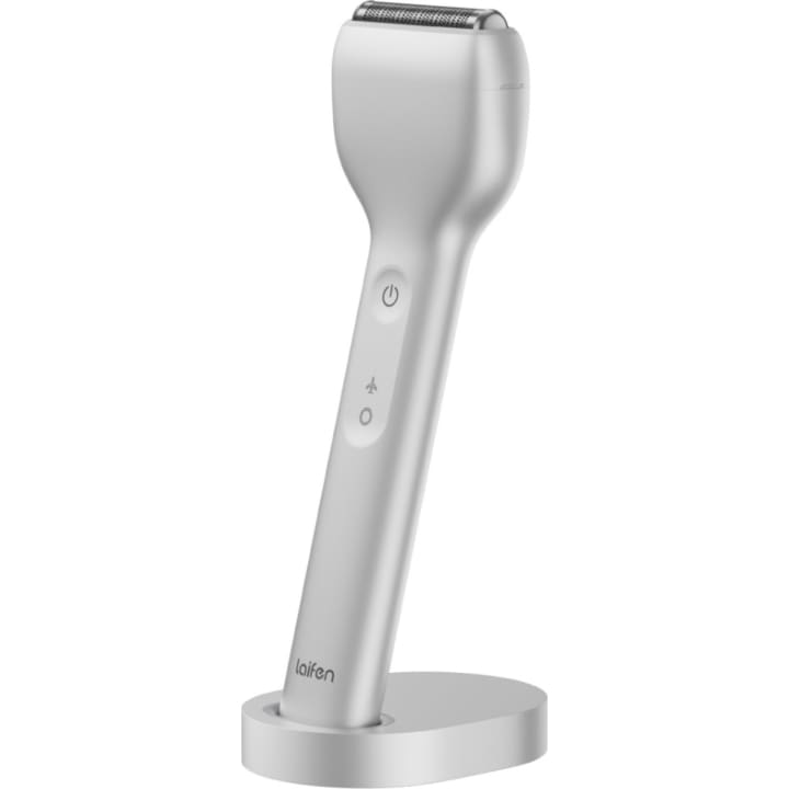 מכונת גילוח מעוצבת להב אחד עם טרימר כסף Laifen T1 Pro T Silver