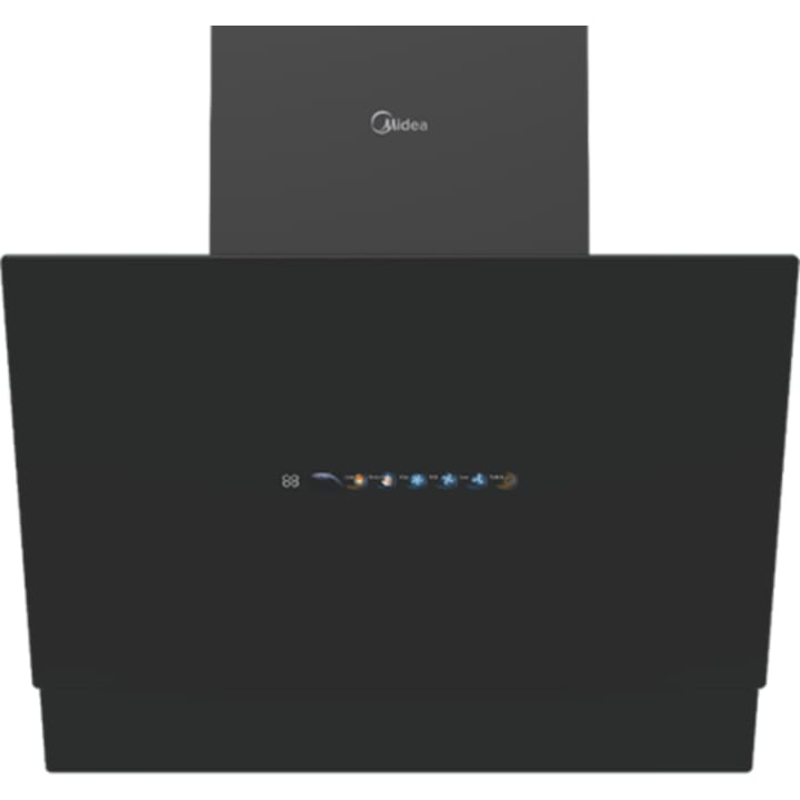 קולט אדים צמוד קיר 60 ס"מ מידאה Midea 60J72 זכוכית שחורה