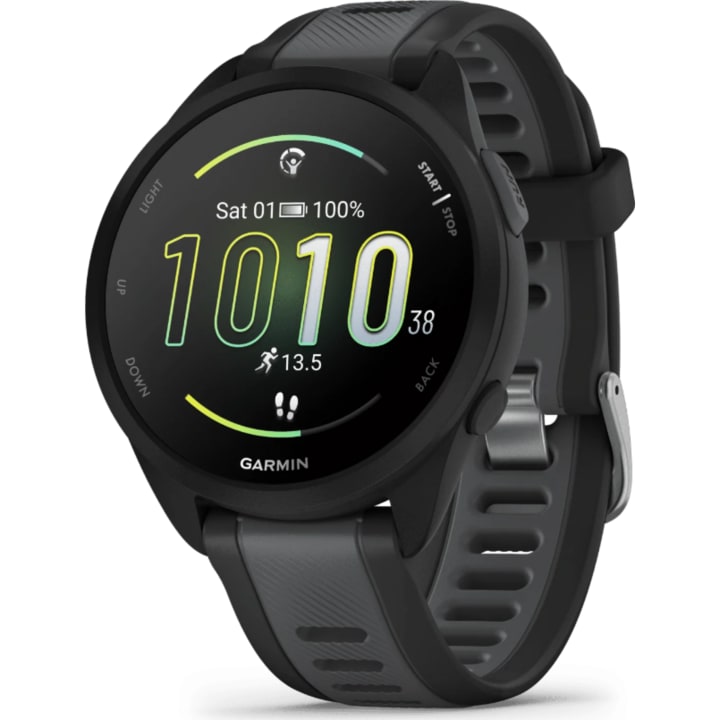 שעון חכם גרמין Garmin Forerunner 165 GPS 43mm שחור רצועת סיליקון Black/Grey