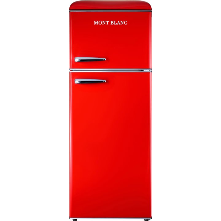 מקרר מקפיא עליון 215 ליטר מון בלאן MONT BLANC MBR-290DF-RED אדום רטרו