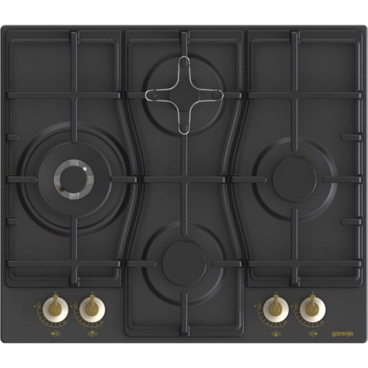 כיריים גז 60 ס"מ גורנייה Gorenje GW6D42CLB שחור