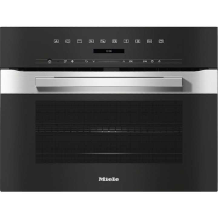 תנור בנוי משולב מיקרוגל 45 ס"מ Miele H7240BM נירוסטה