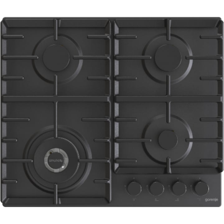 כיריים גז אמייל 60 ס"מ גורנייה Gorenje GW642AB שחור פחם
