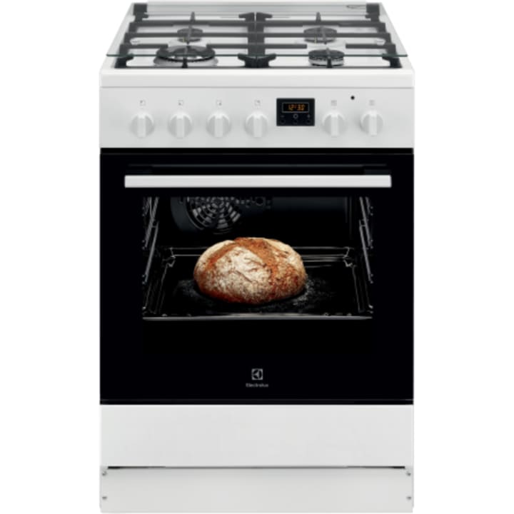 תנור משולב כיריים 60 ס"מ אלקטרולוקס Electrolux LKK620200W לבן