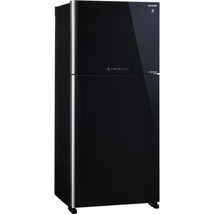 מקרר מקפיא עליון שארפ SHARP SJ-GTR820G-BK זכוכית שחורה
