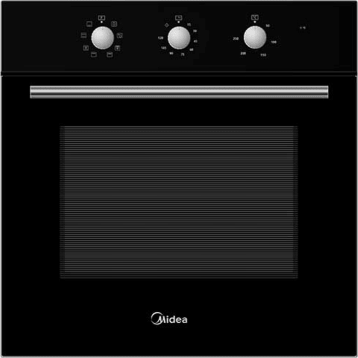 תנור בנוי 60 ס"מ מידאה Midea 65DME30004B זכוכית שחורה
