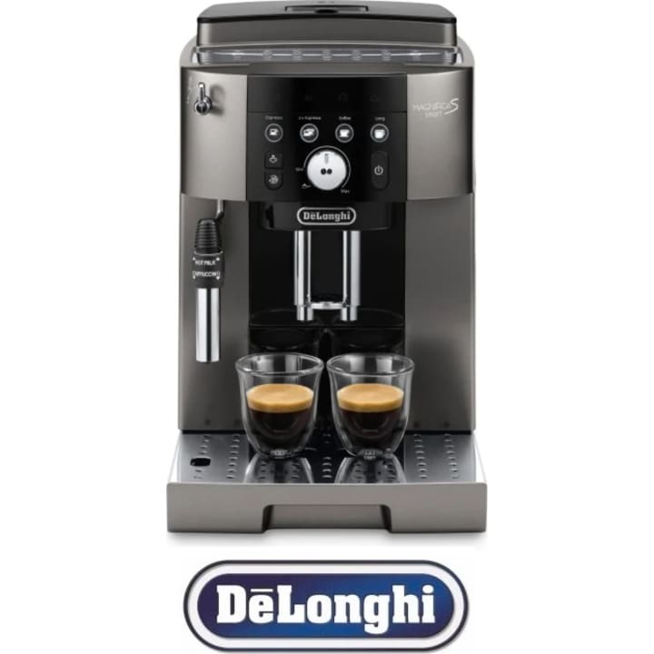 מכונת קפה חצי אוטומטית דלונגי DeLonghi ECAM250.33.TB טיטניום ושח