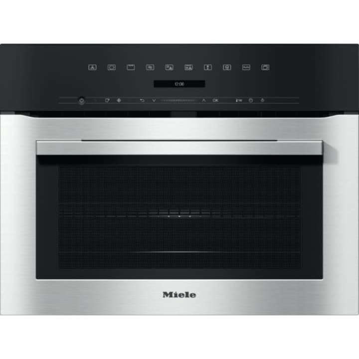 תנור בנוי משולב מיקרוגל 45 ס"מ Miele H7140BM נירוסטה