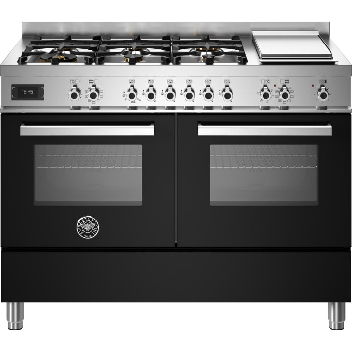 תנור דו-תאי משולב כיריים 120 ס"מ ברטזוני Bertazzoni PRO126G2ENET שחור