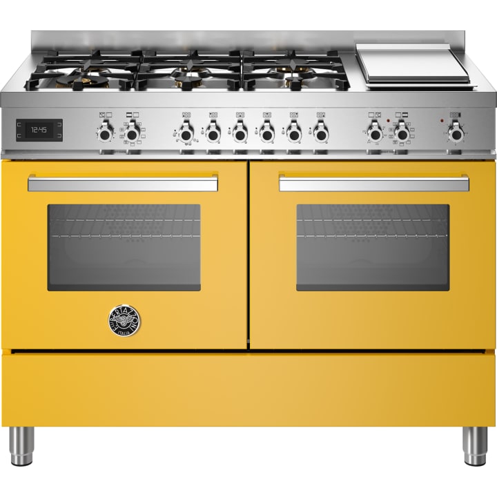 תנור דו-תאי משולב כיריים 120 ס"מ ברטזוני Bertazzoni PRO126G2EGIT צהוב
