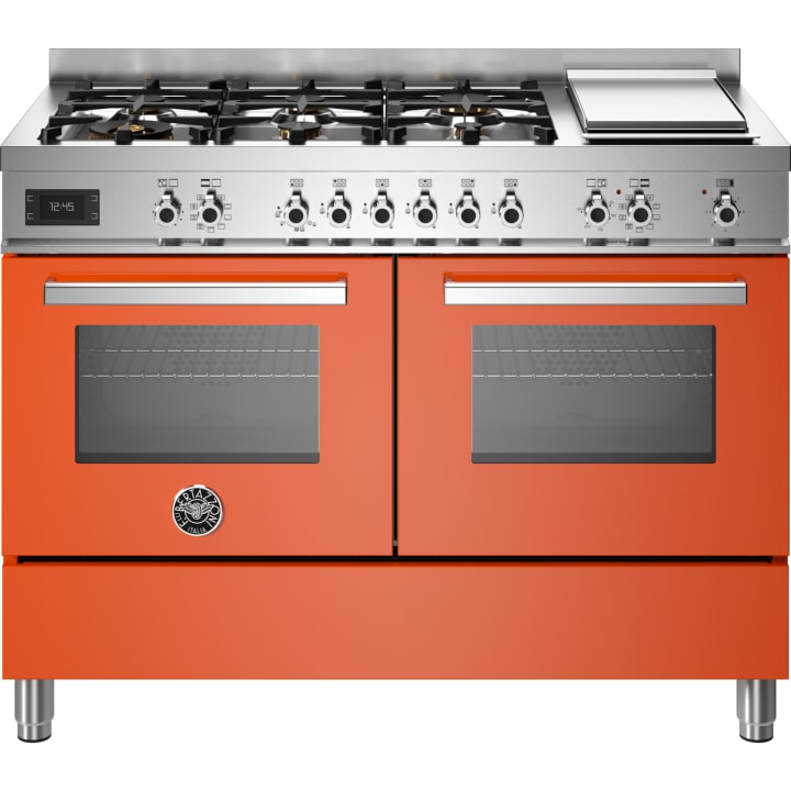 תנור דו-תאי משולב כיריים 120 ס"מ ברטזוני Bertazzoni PRO126G2EART כתום