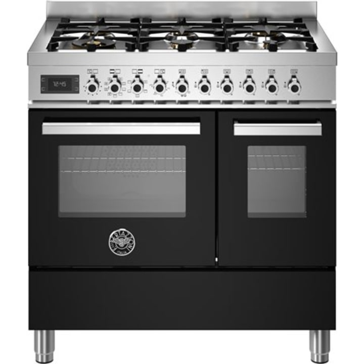 תנור דו-תאי משולב כיריים 90 ס"מ ברטזוני Bertazzoni PRO96L2ENET שחור