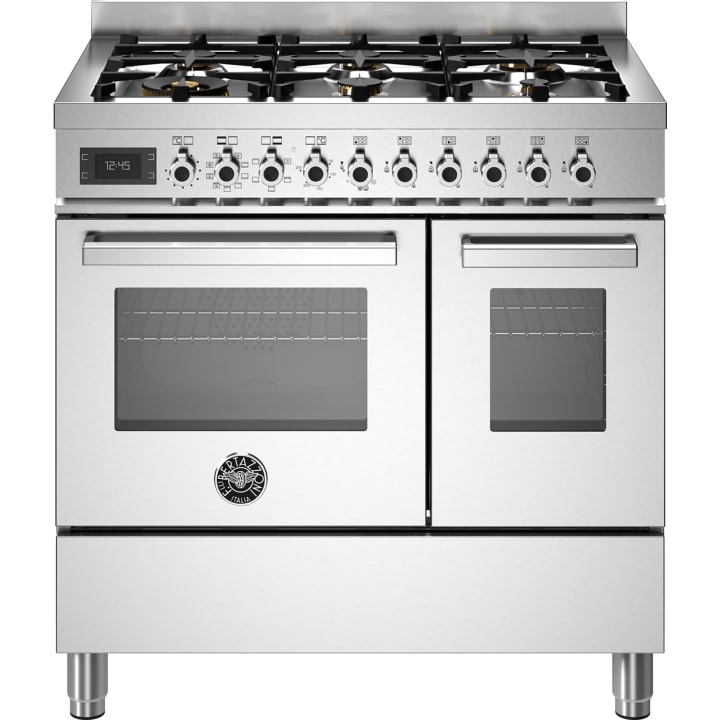 תנור דו-תאי משולב כיריים 90 ס"מ ברטזוני Bertazzoni PRO96L2EXT נירוסטה