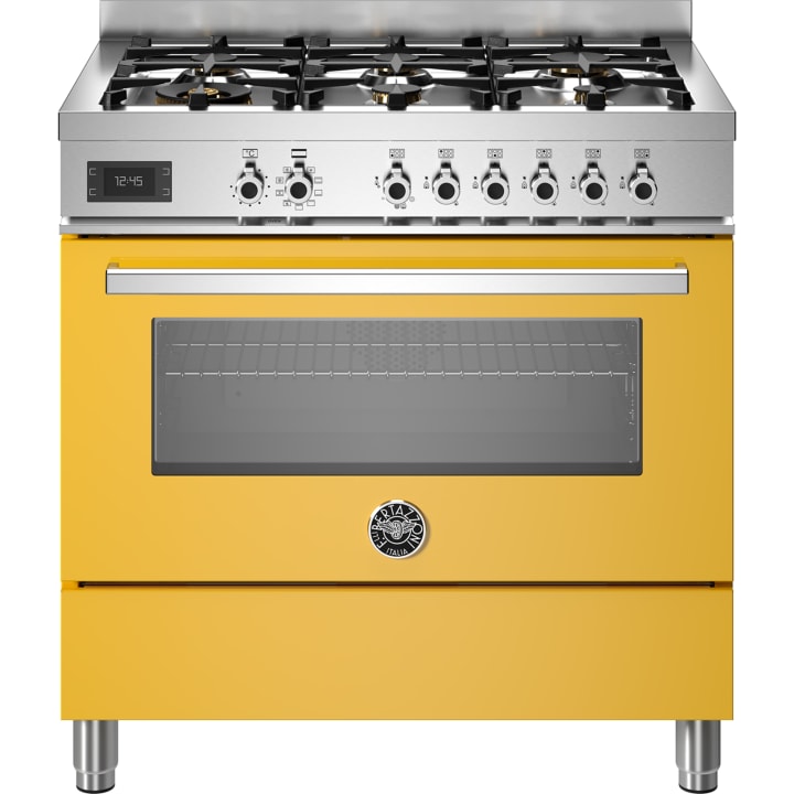 תנור משולב כיריים 90 ס"מ ברטזוני Bertazzoni PRO96L1EGIT צהוב