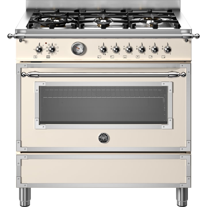 תנור משולב כיריים 90 ס"מ ברטזוני Bertazzoni HER96L1EAVT קרם מט