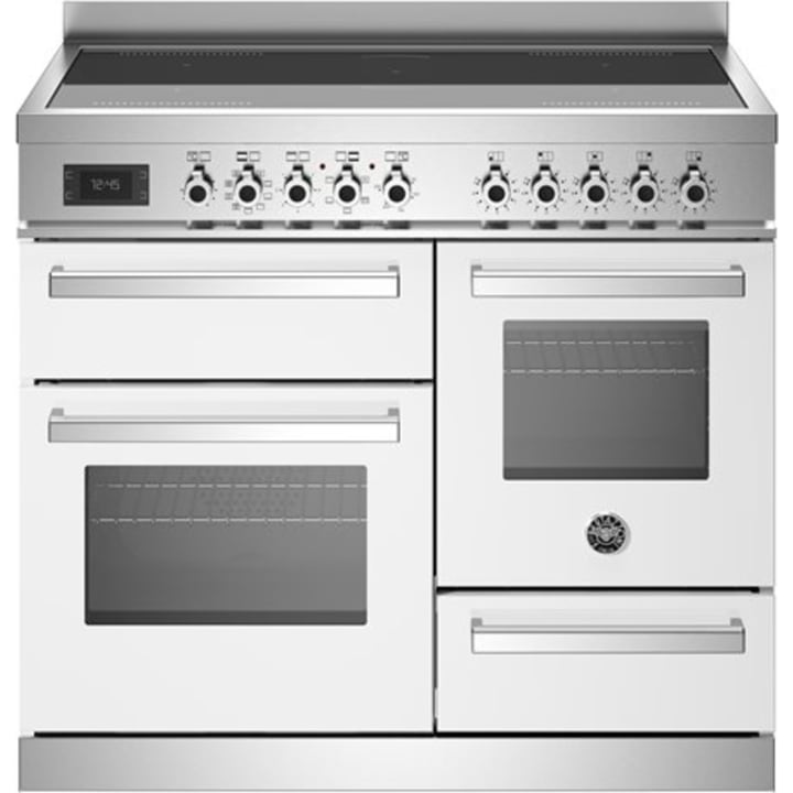 תנור תלת-תאי משולב כיריים 100 ס"מ ברטזוני Bertazzoni PRO105I3EBIT לבן