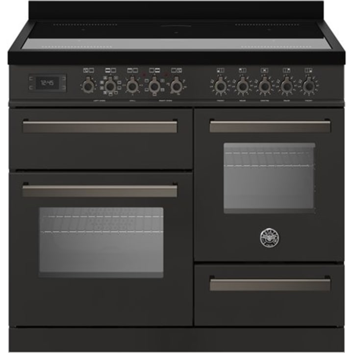 תנור תלת-תאי משולב כיריים 100 ס"מ ברטזוני Bertazzoni PRO105I3ECAT שחור פחם