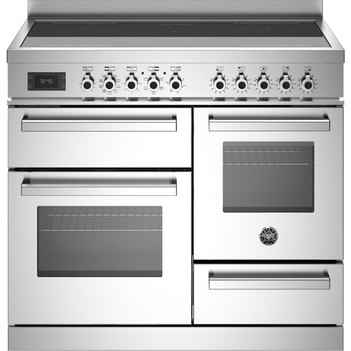 תנור תלת-תאי משולב כיריים 100 ס"מ ברטזוני Bertazzoni PRO105I3EXT נירוסטה