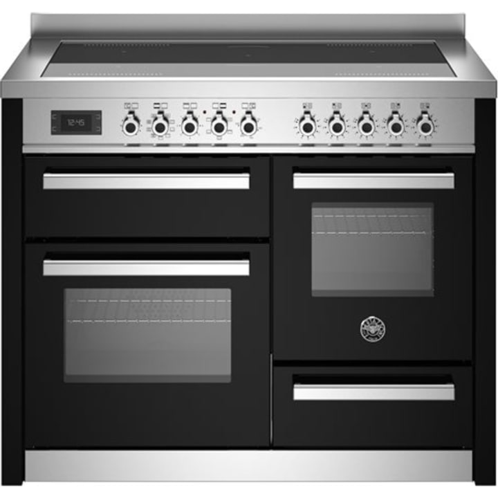 תנור תלת-תאי משולב כיריים 110 ס"מ ברטזוני Bertazzoni PRO115I3ENET שחור