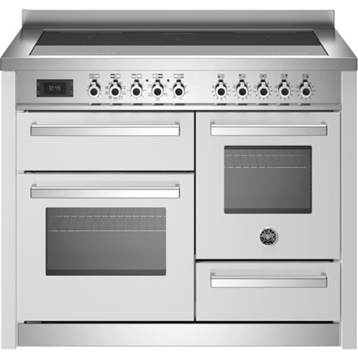 תנור תלת-תאי משולב כיריים 110 ס"מ ברטזוני Bertazzoni PRO115I3EBIT לבן