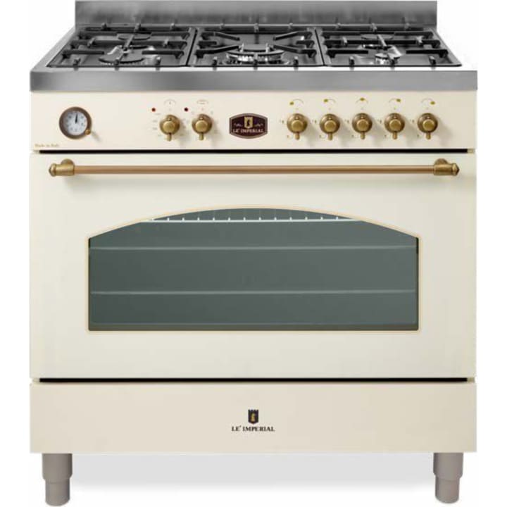 תנור משולב כיריים גז 90 ס"מ לה אימפריאל Le Imperial IM911IV שמנת