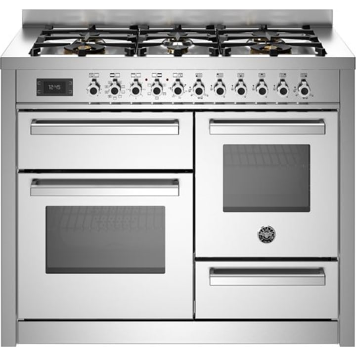 תנור תלת-תאי משולב כיריים 110 ס"מ ברטזוני Bertazzoni PRO116L3EXT נירוסטה