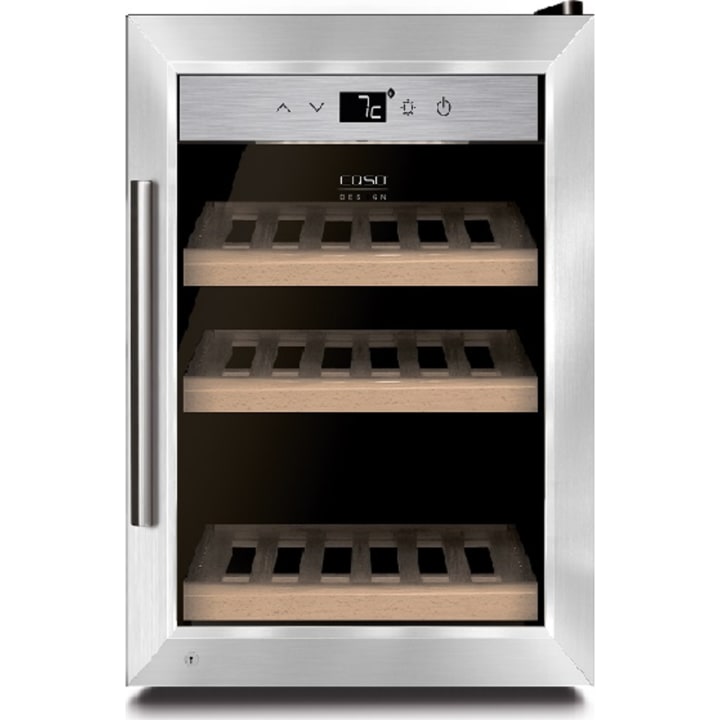 מקרר יין 12 בקבוקים קאסו דגם WINE SAFE 12S נירוסטה