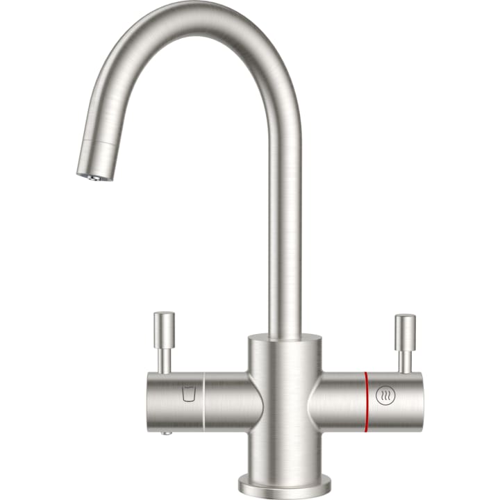 מערכת סינון מים ווטרלאבס WaterLabs Novea וברז Siena 2IN1 חם וקר - נירוסטה מוברש